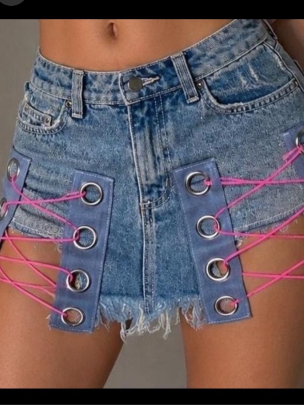 Carmar Colin Denim Micro Mini Skirt NWT Size 23 - Picture 2 of 8